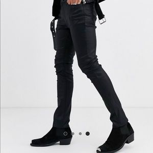 ASOS Skinny Coated Leather look